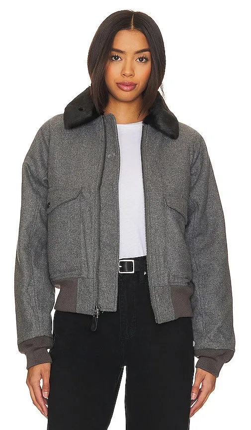 ALPHA INDUSTRIES B-10 Jacket in Charcoal