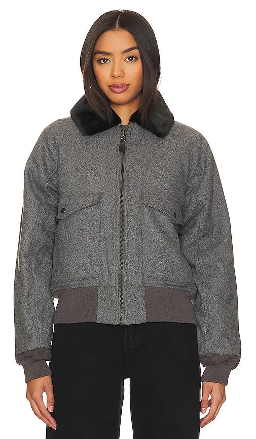 ALPHA INDUSTRIES B-10 Jacket in Charcoal