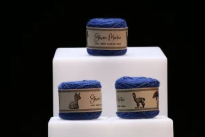 Baby Alpaca Yarn - Blue (set of 3)