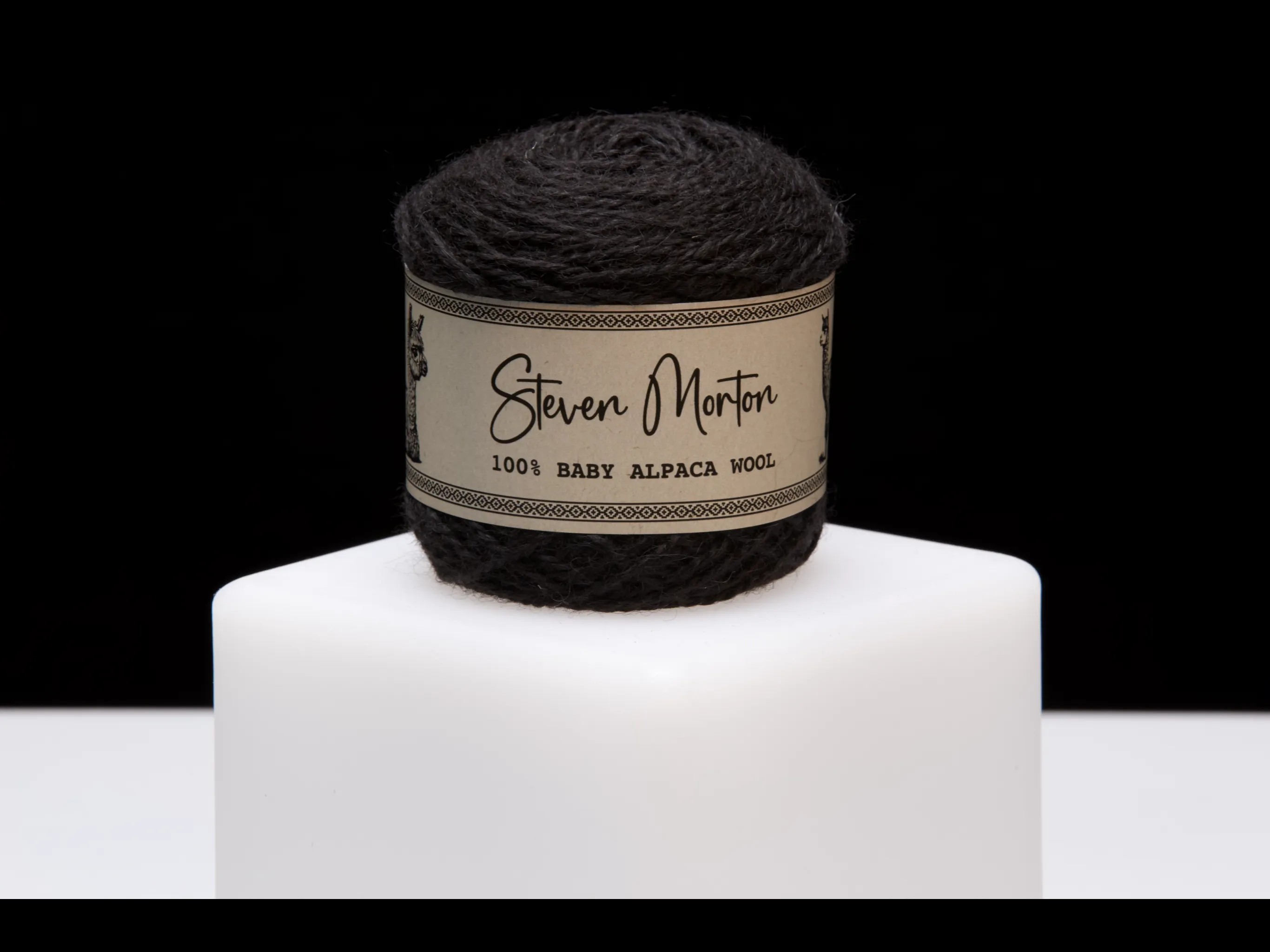 Baby Alpaca Yarn - Natural Black - (Set of 3)