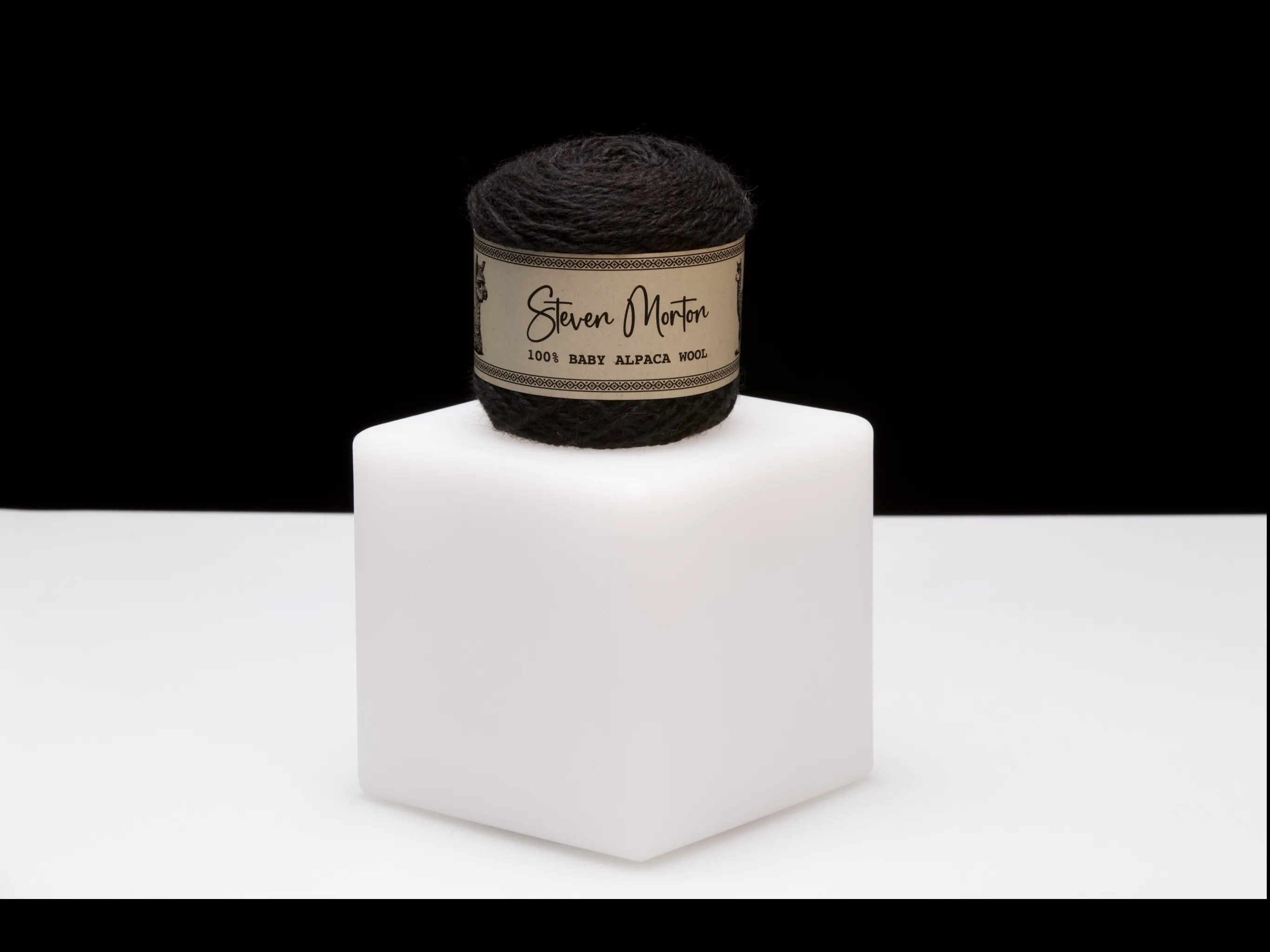 Baby Alpaca Yarn - Natural Black - (Set of 3)