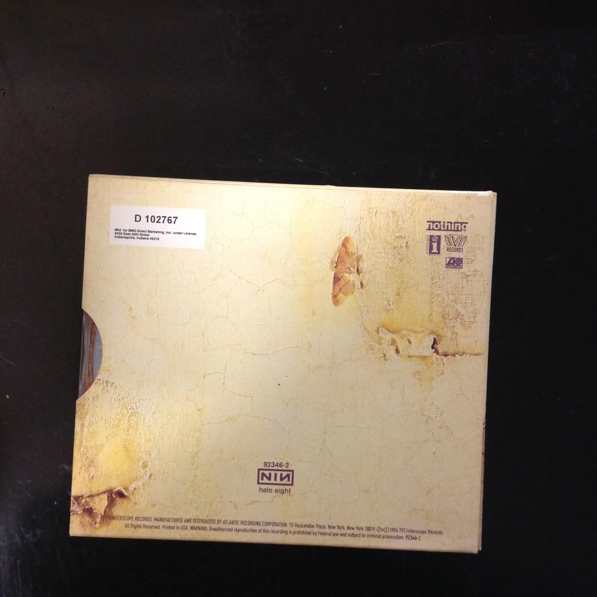 CD NIN Nine Inch Nails: The Downward Spiral 7 92346-2 halo eight