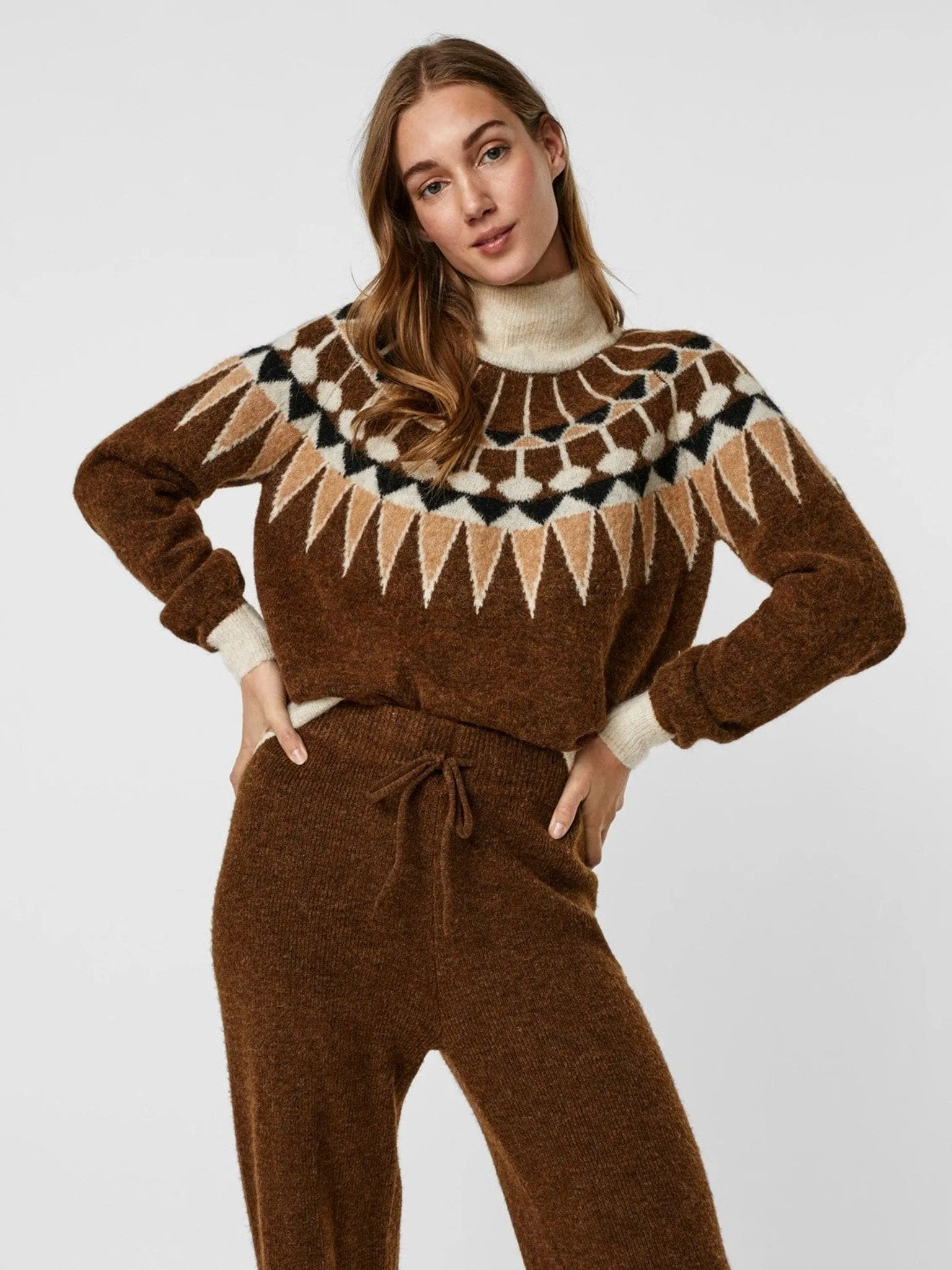Celeste Fairisle Jumper - Brown