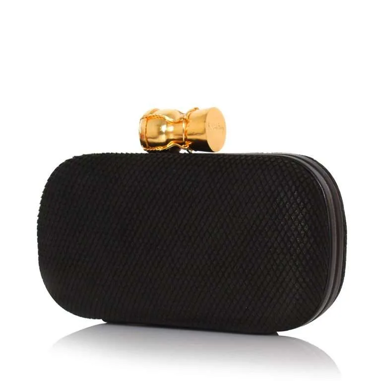 CHAMPAGNE BLACK LEATHER BOX