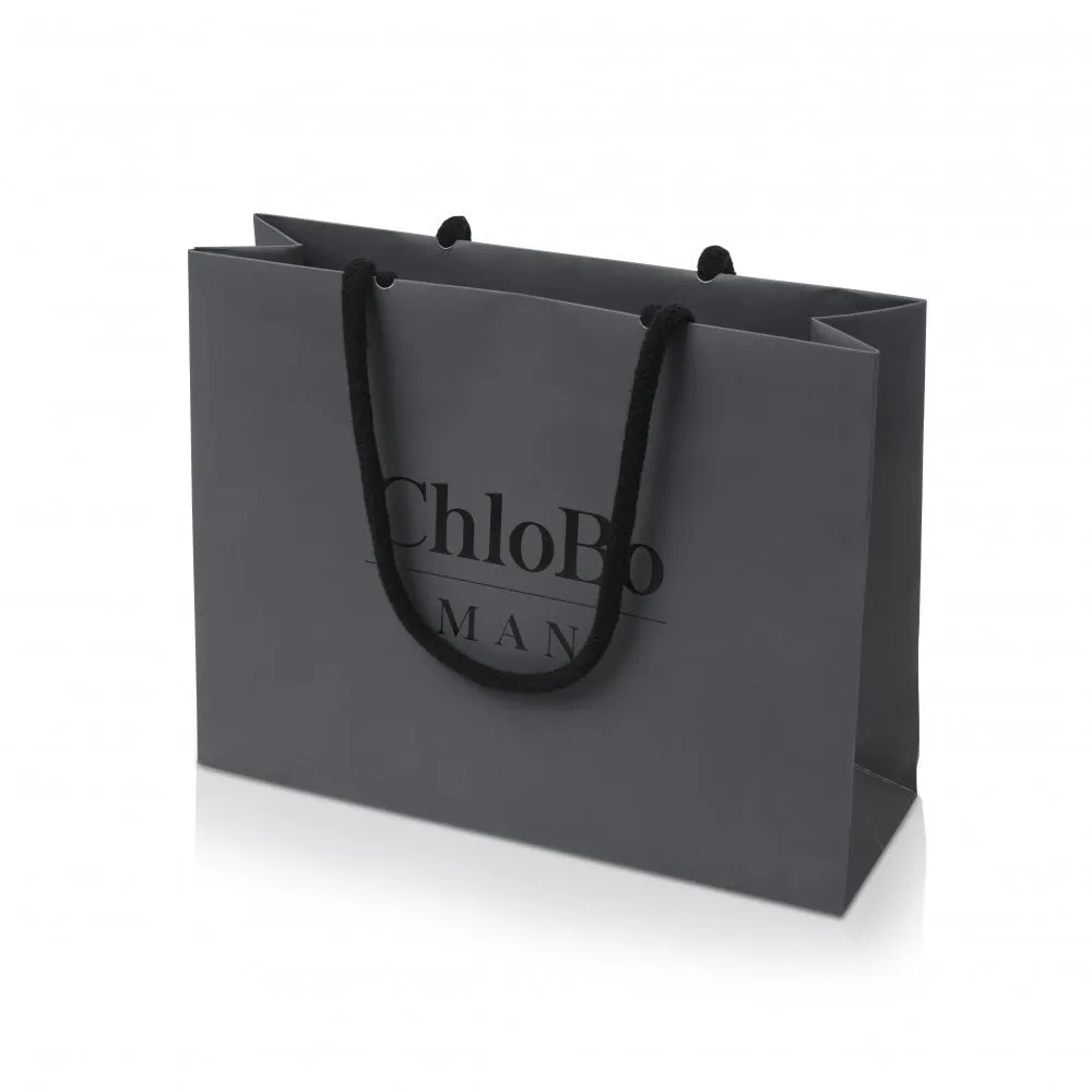 CHLOBO Men's Black Lava Principal Bracelet