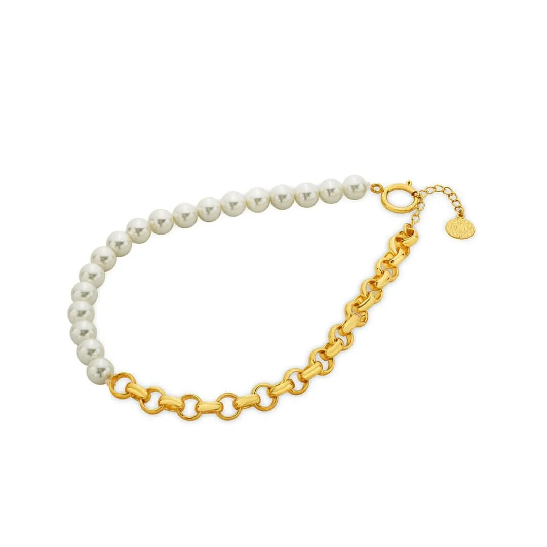 Gemini Gold & Pearl Choker