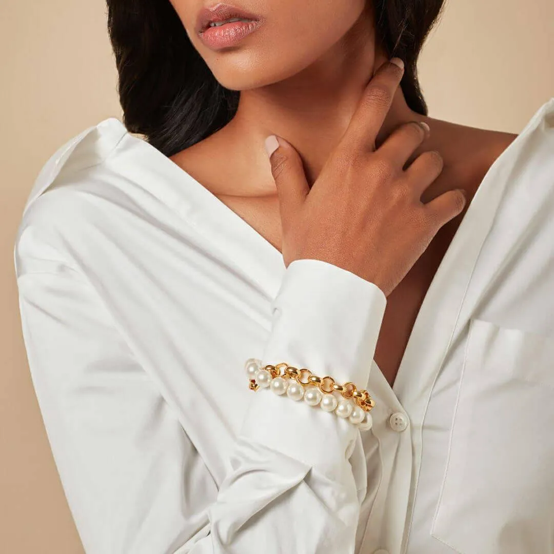 Gemini Gold & Pearl Choker