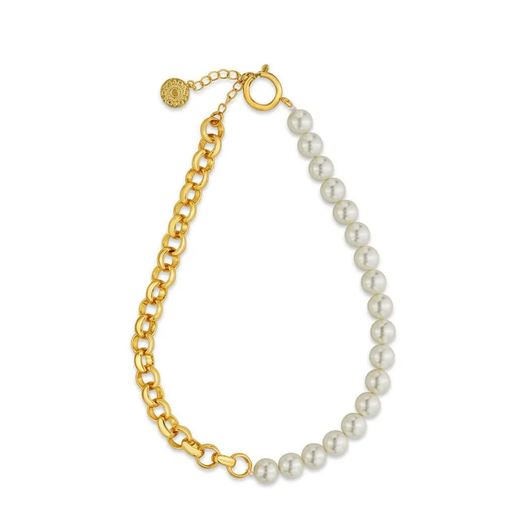 Gemini Gold & Pearl Choker