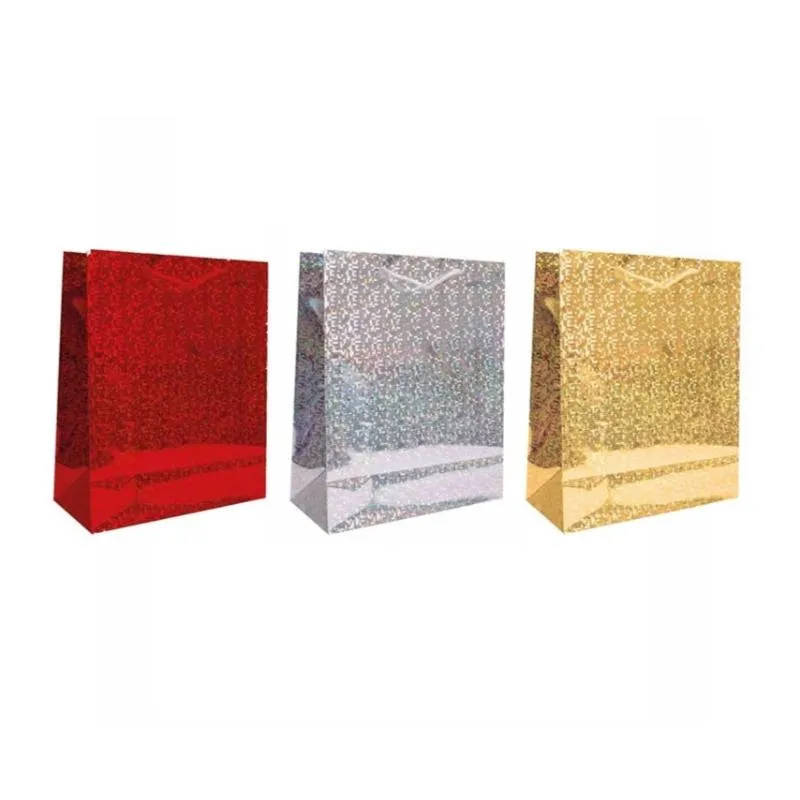 Holographic Gift Bag Assorted Medium - Case of 12