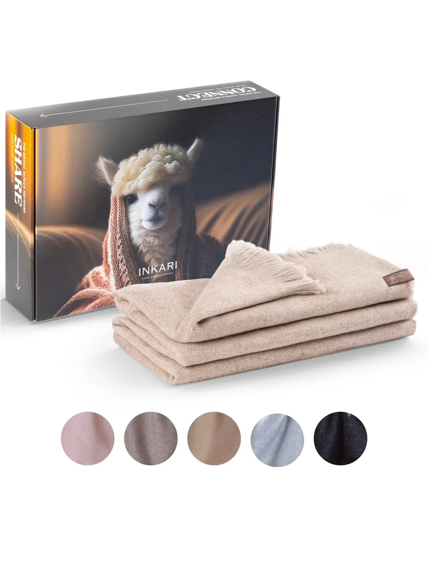 Inkari Alpaca Blanket - Elegante Hazel
