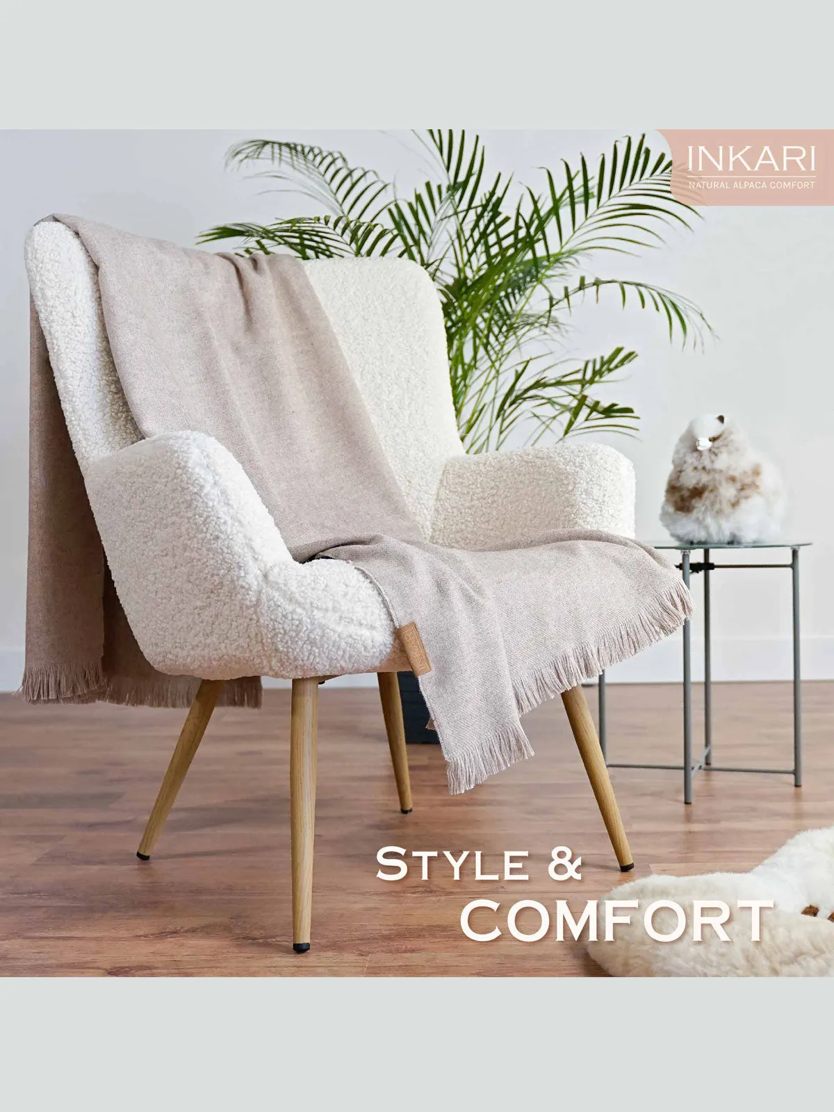 Inkari Alpaca Blanket - Elegante Hazel