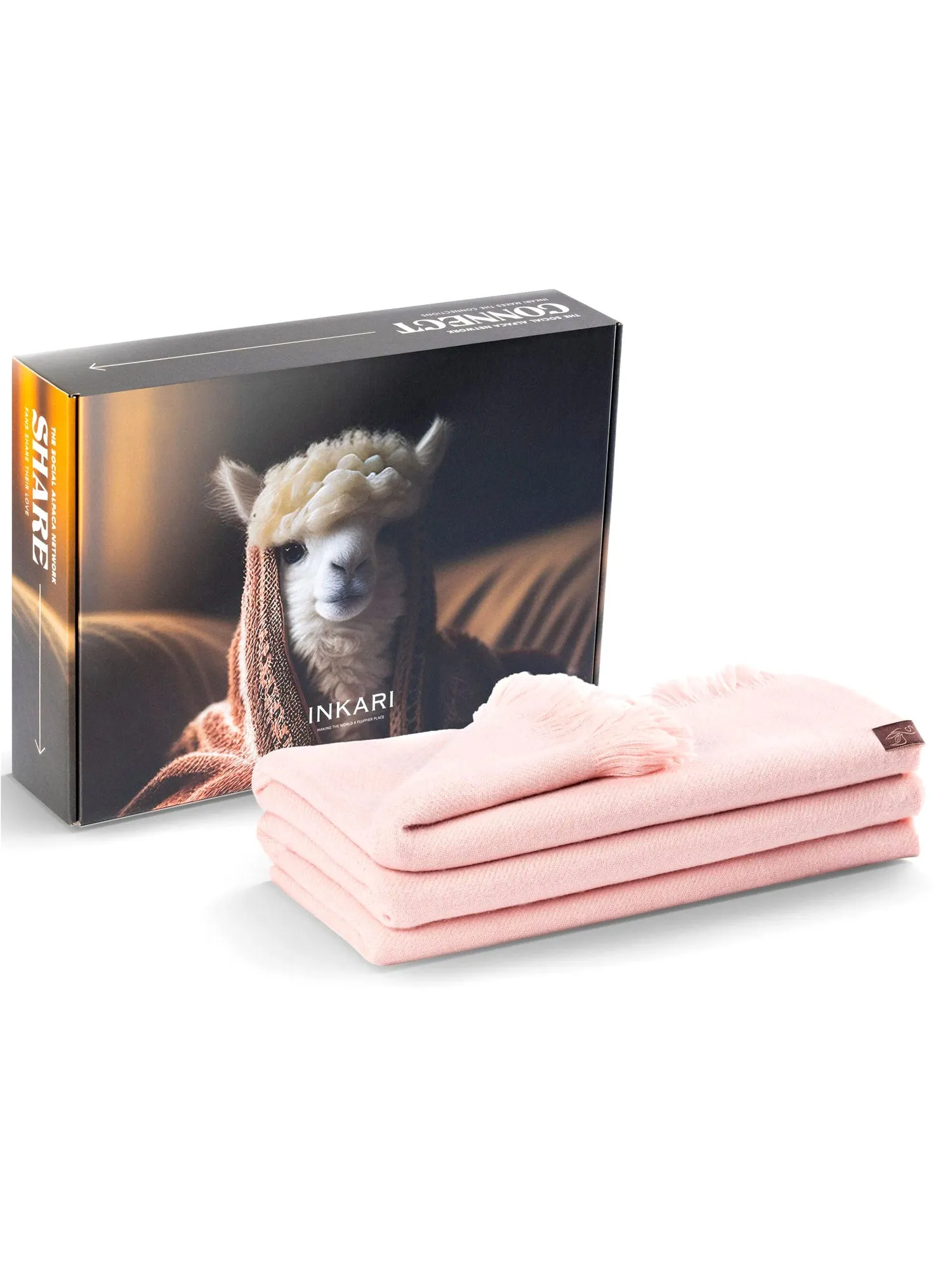 Inkari Alpaca Blanket - Elegante Pink