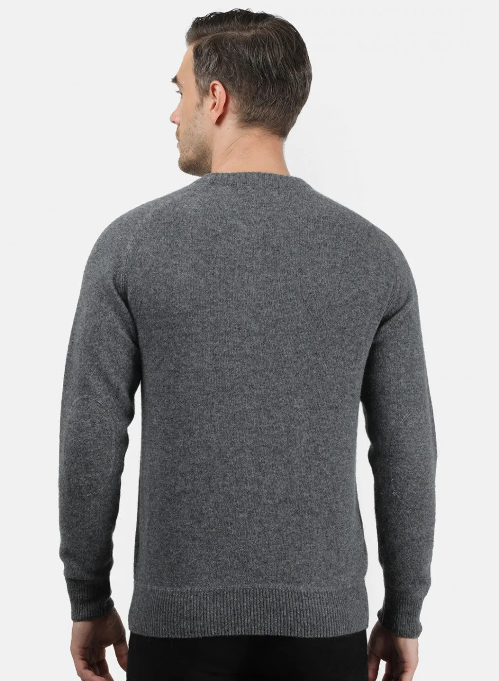 Men Dark Grey Solid Pullover