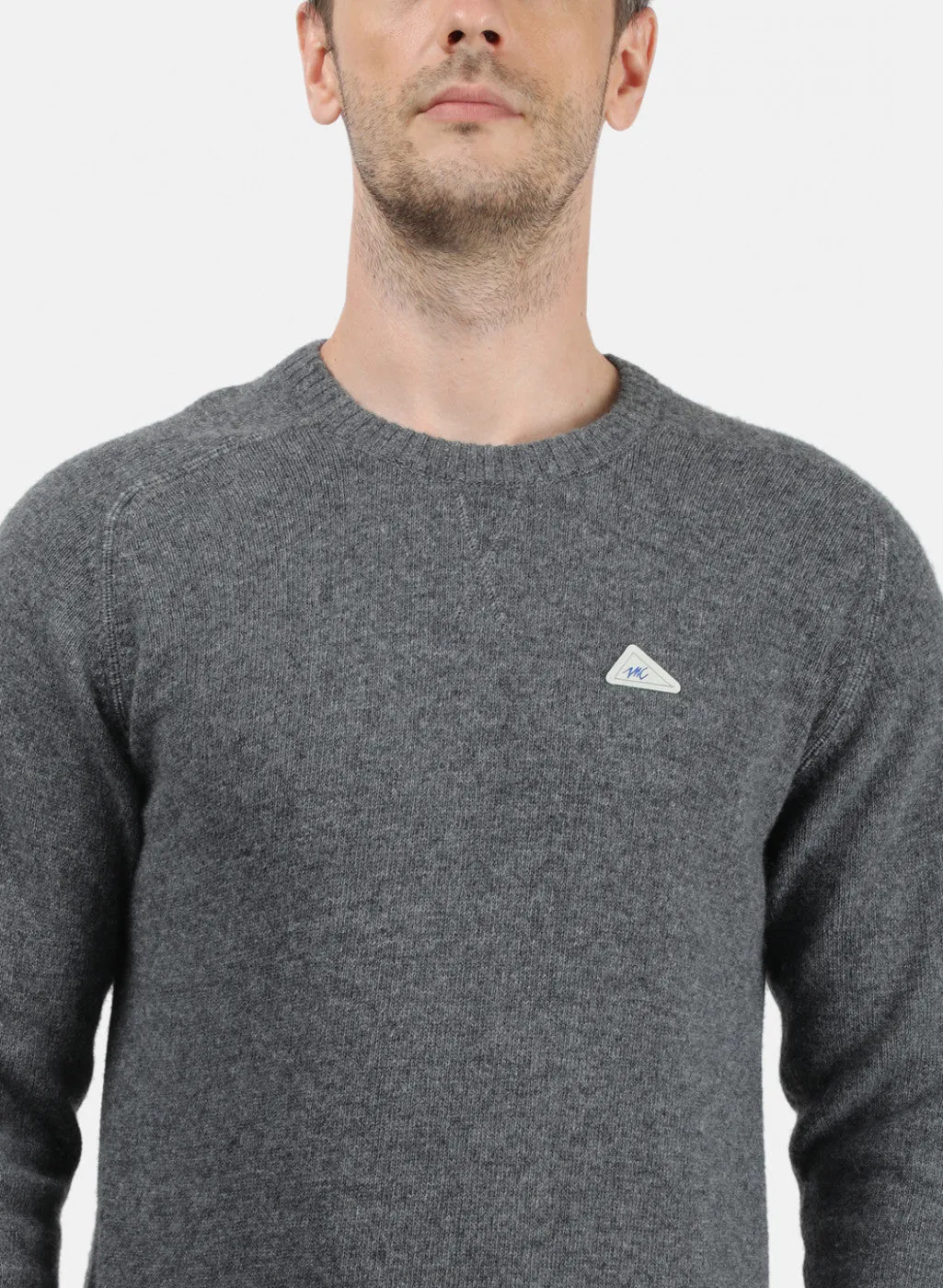 Men Dark Grey Solid Pullover