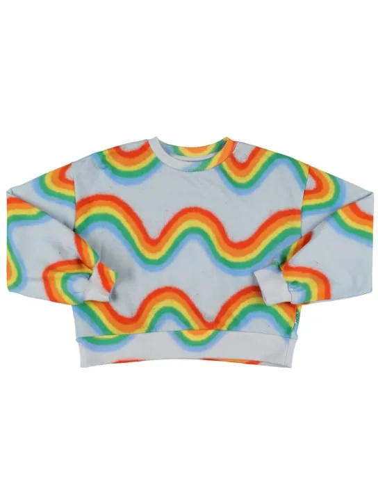 Molo   Rainbow print organic cotton sweatshirt 