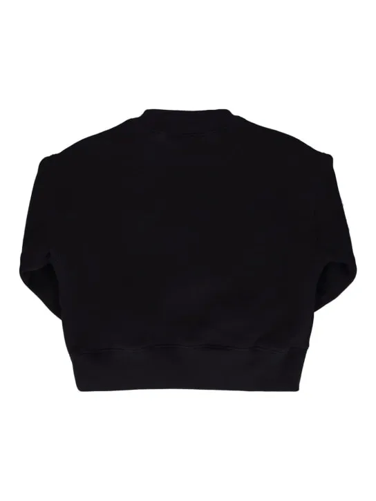 Palm Angels   Bear print cotton crewneck sweatshirt 