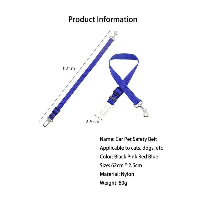 Pet Dog Safety Rope, Car Mounted Pet Traction Belt, Pet Adjustable Traction Rope, Car Pet Dog Supplies