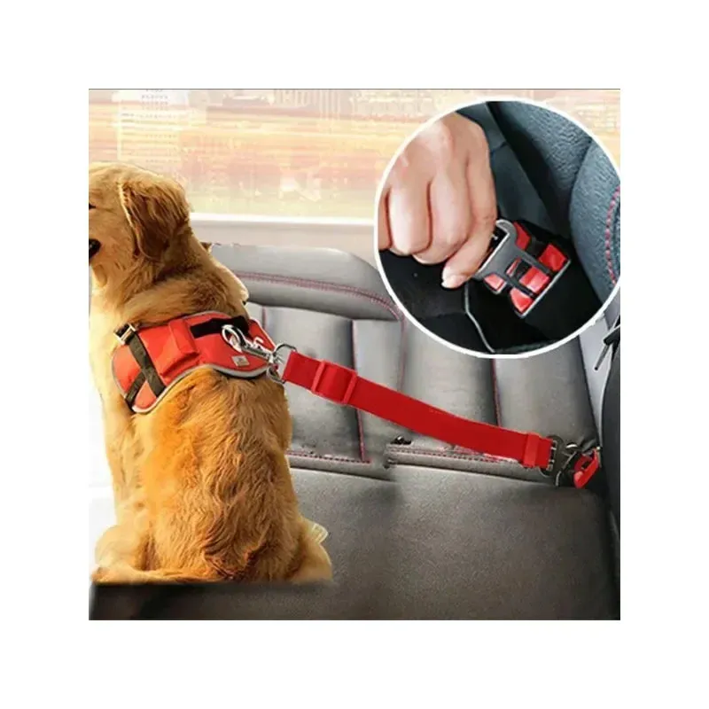 Pet Dog Safety Rope, Car Mounted Pet Traction Belt, Pet Adjustable Traction Rope, Car Pet Dog Supplies