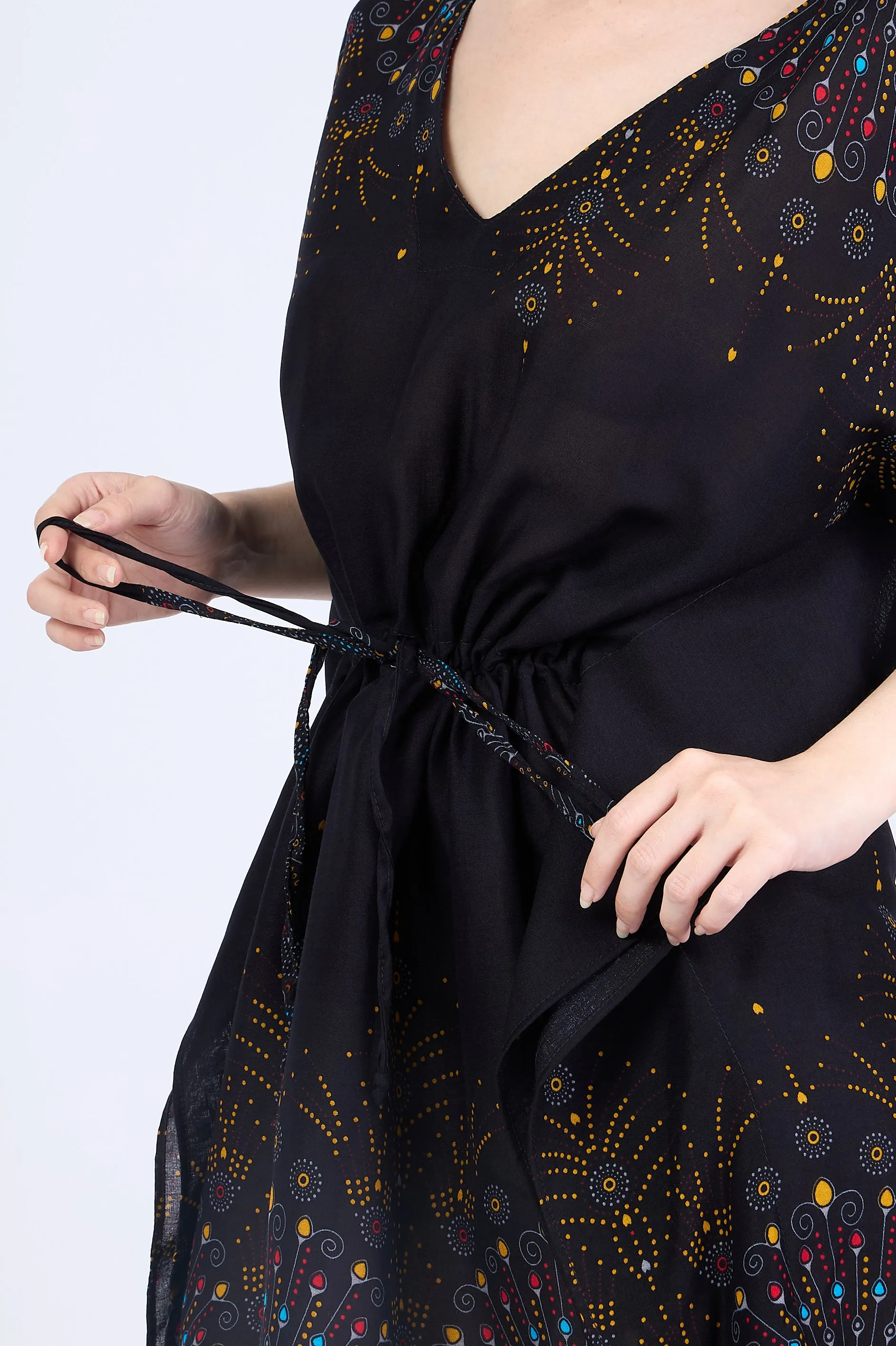 Rayon Boho Tops for Women One Size - Kimono - Black