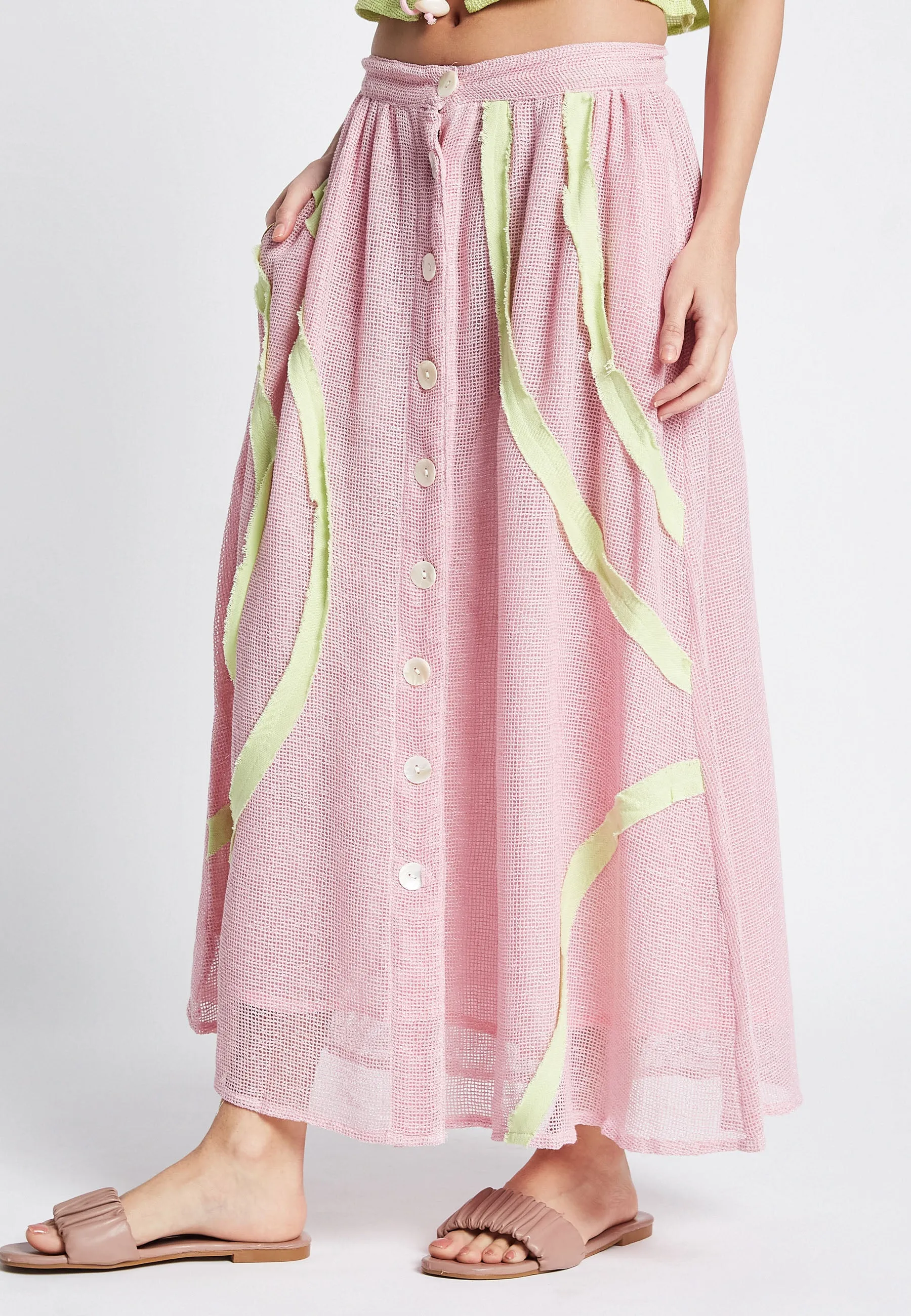 Ripple Pink Skirt