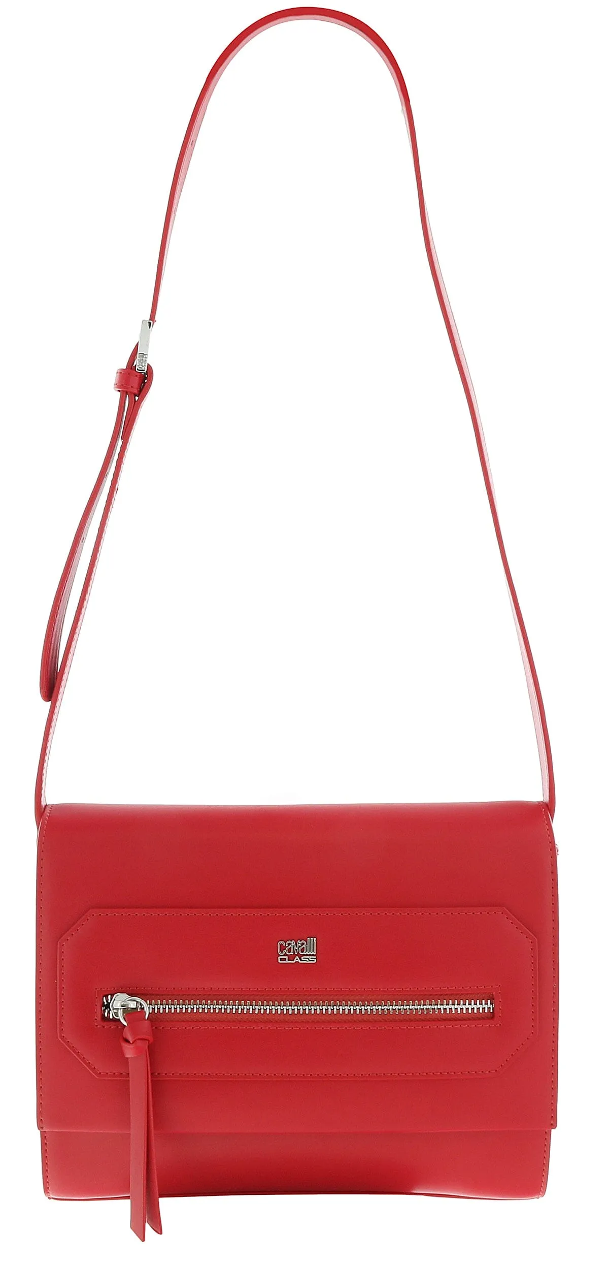Roberto Cavalli Class Leopride Red Medium Shoulder Bag