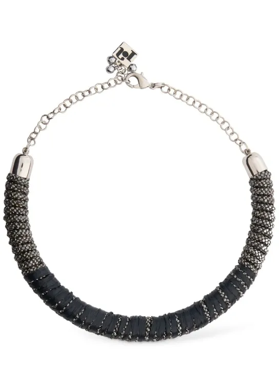 Rosantica   Lula raffia collar necklace 