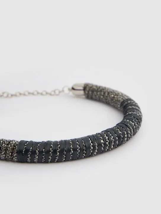 Rosantica   Lula raffia collar necklace 