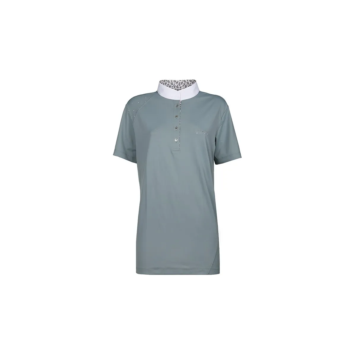 SHORT SLEEVED COMPETITION POLO WITH MANDARIN COLLAR ANIMO Women Green