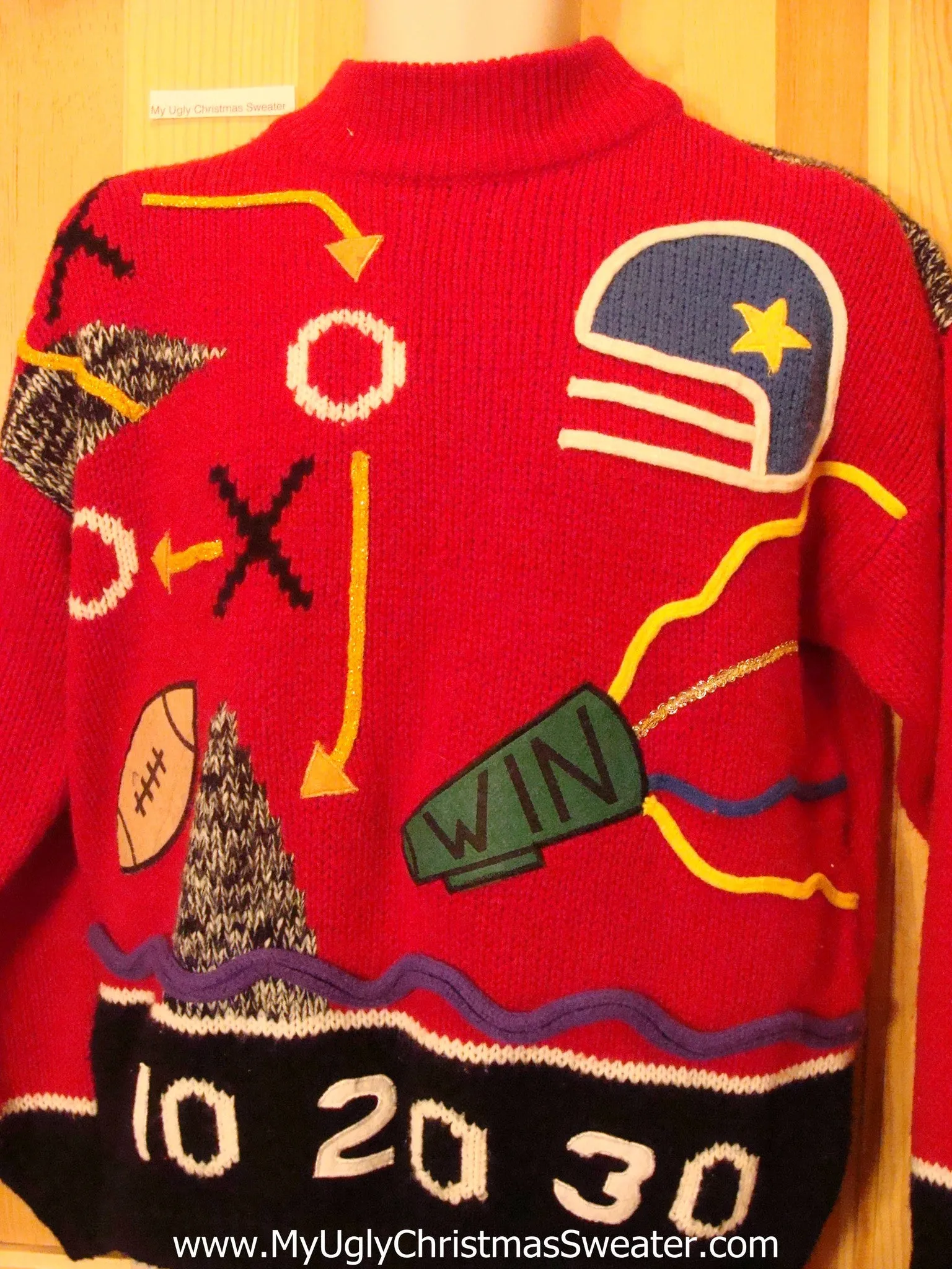 Tacky Red Football Sweater