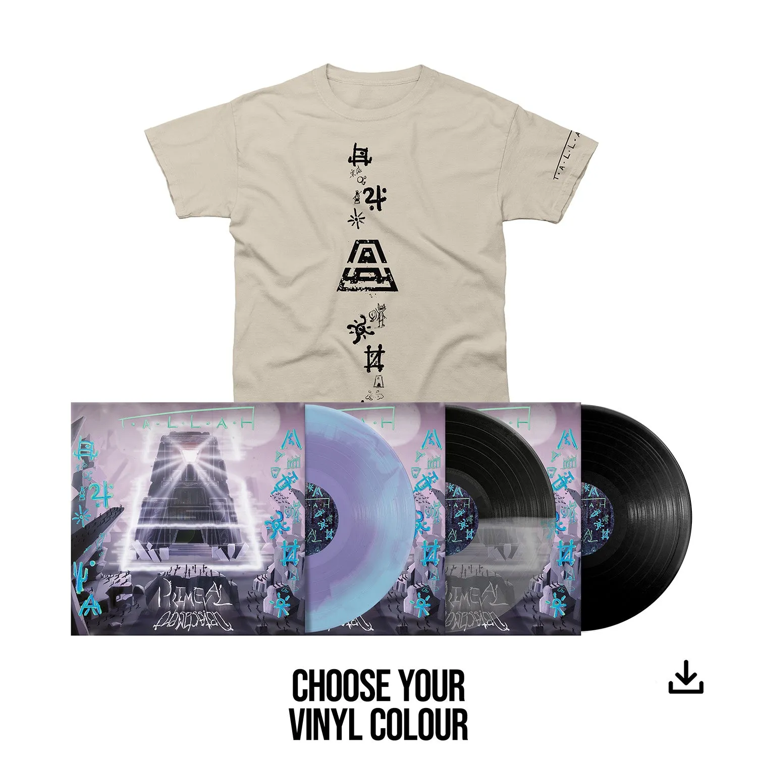 Tallah "Primeval: Obsession // Detachment" Choice of Vinyl, T shirt & Download - PRE-ORDER