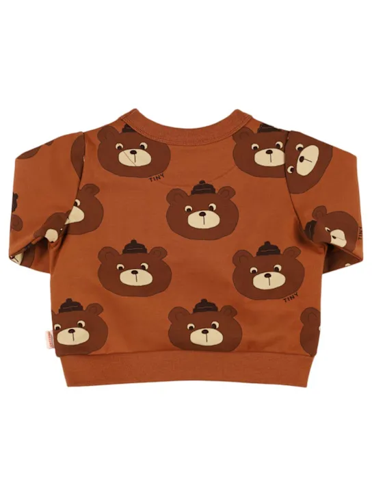 Tiny Cottons   Bear print crewneck sweatshirt 