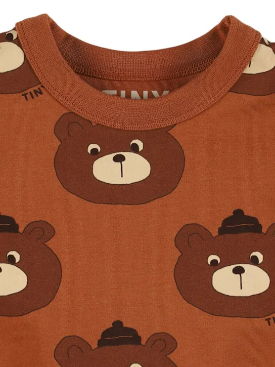 Tiny Cottons   Bear print crewneck sweatshirt 